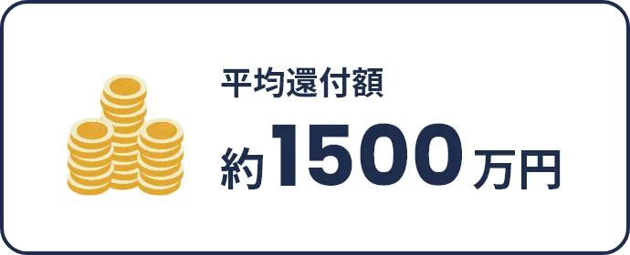 平均還付額約1500万円